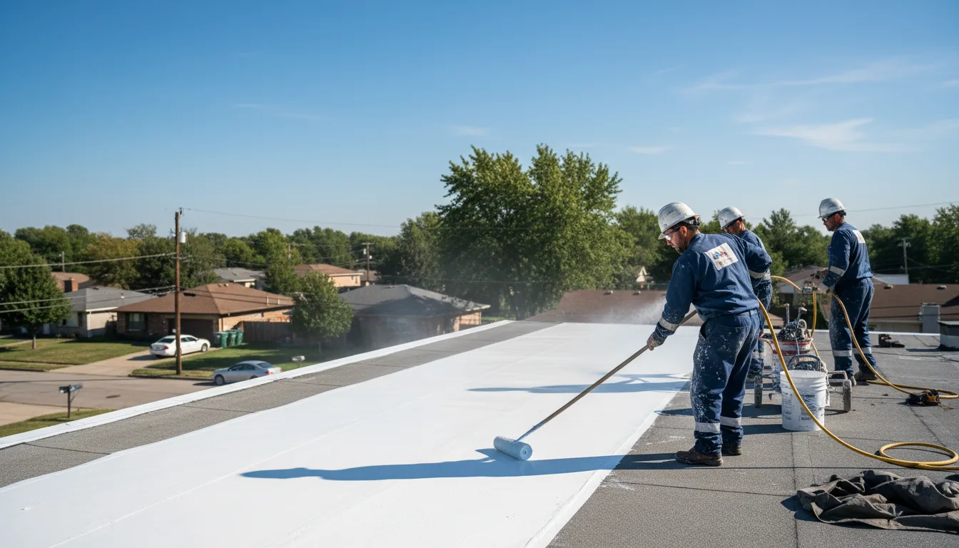 Commercial roof coating in Sharon, MA near me